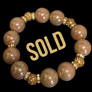 Brown Chunky Beaded Bracelet 🤎